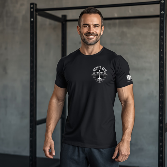 Rooted Reps Matthew 6:34 Short sleeve t-shirt